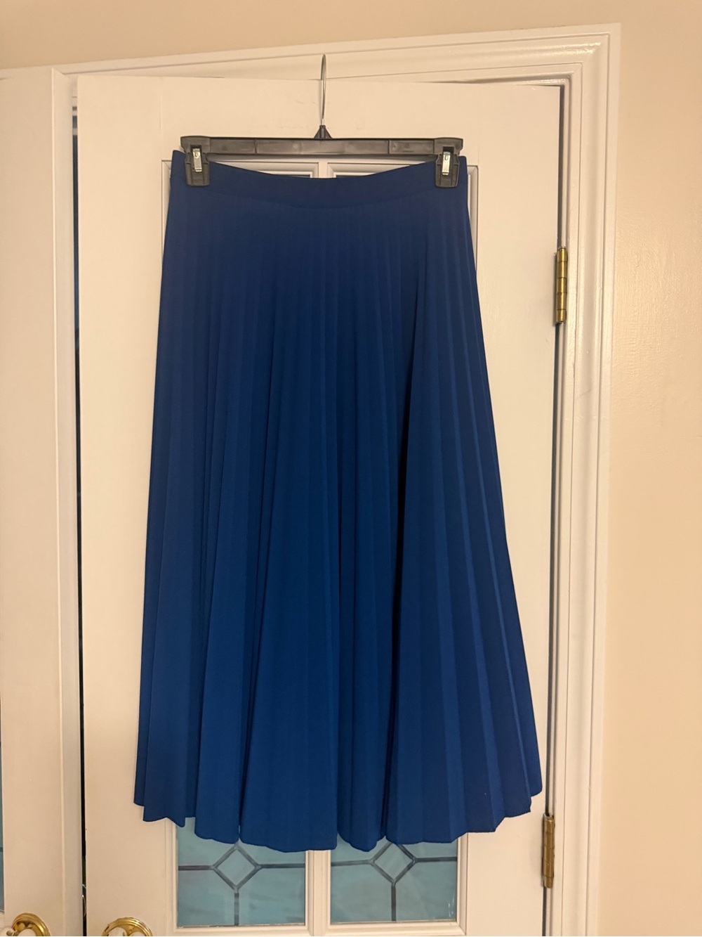Pleated Circle Skirt in Deep Blue - Women’s Skater Style